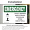 Signmission Safety Shower And Eye Wash Station With Symbol, 10 in W x Rectangle, Vinyl Decal OS-2PACK-EM-D-710-L-10418 - alternate 4
